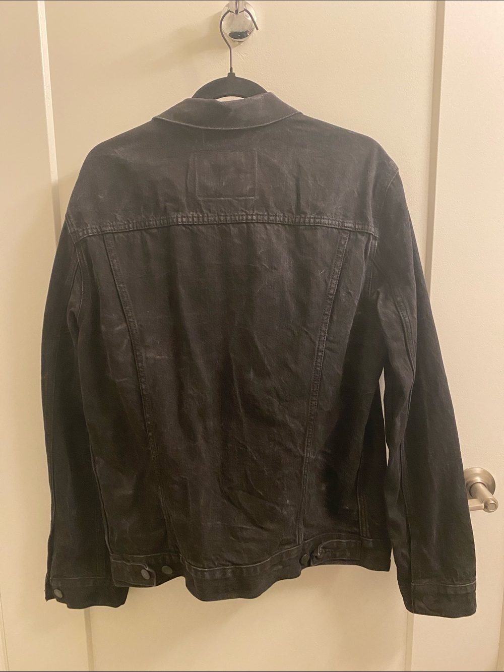 Levi's Black Denim Trucker Jacket - Men's Lightweight Shirt Jacket - Picture 3 of 4